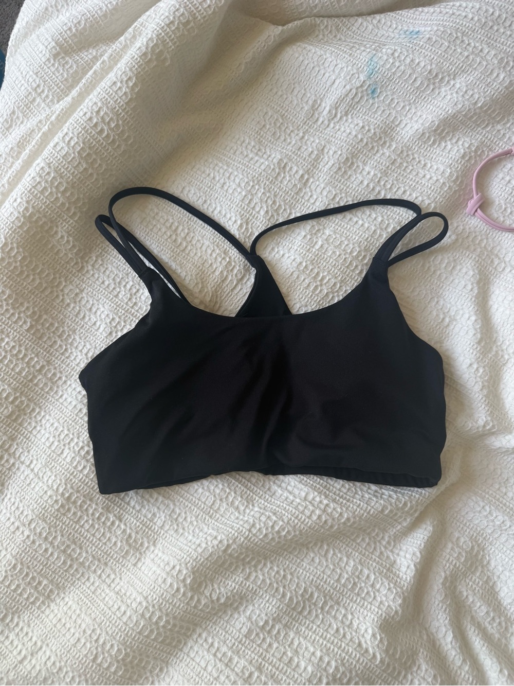 Fabletics Black Double-Strap Sports Bra